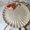 Schelpen bord rood koraal