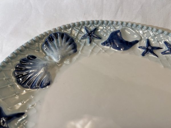 Grote schaal blauw schelpen