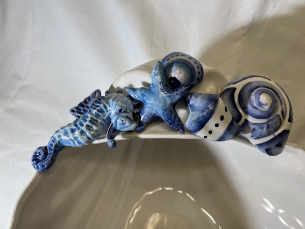 Zeeschelp kom blauw zeepaard