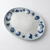 Grote schaal blauw schelpen