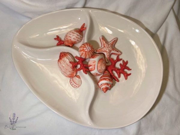 Grote snack schaal rood koraal