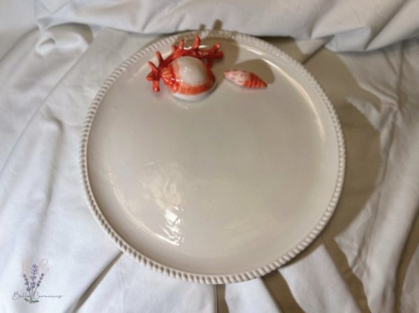 Rond bord rood koraal