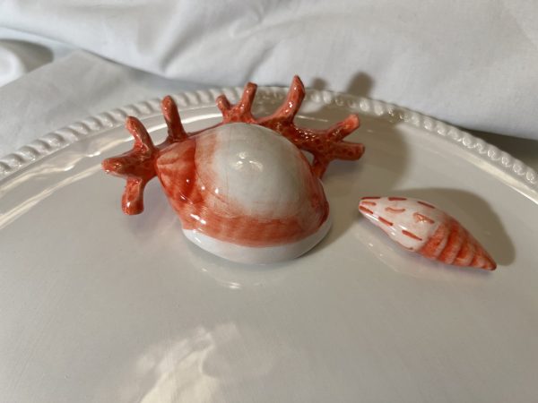 Rond bord rood koraal