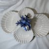 Zeeschelpen vierdubbel kommetje blauw koraal