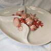 Grote snack schaal rood koraal