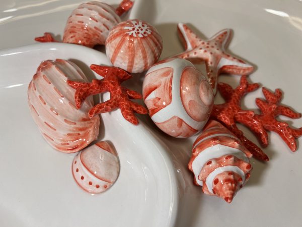 Grote snack schaal rood koraal