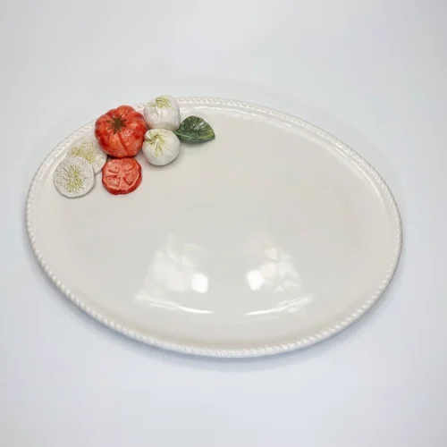 Grote ovale schaal mozzarella