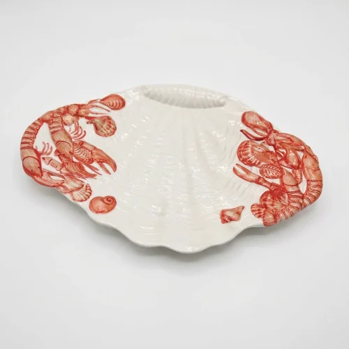 Medium ovale schaal scampi
