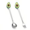 Bestekset vork lepel avocado