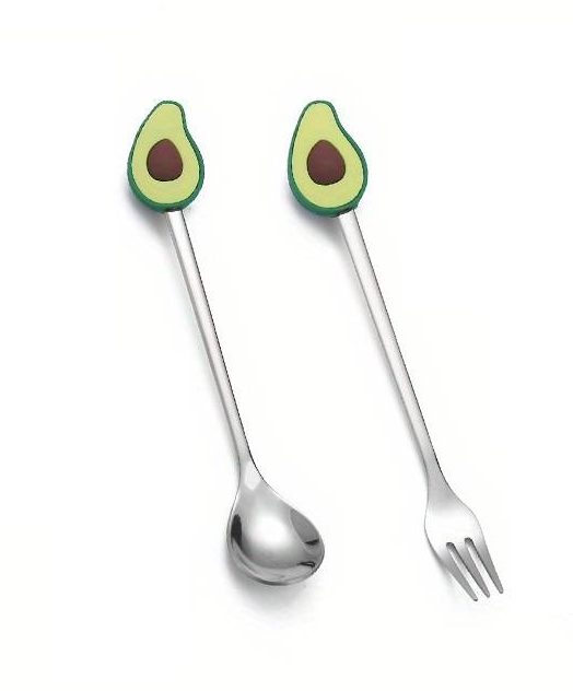 Bestekset vork lepel avocado