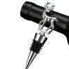 Herten flessenstopper - wijnkurk zilver