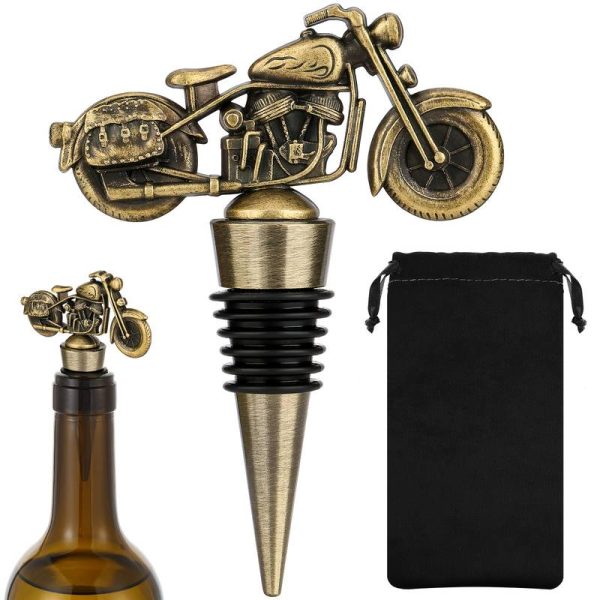 Motor flessenstopper - wijnkurk goud