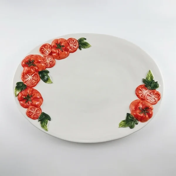 Italiaans-Tomaat-Servies-Keramiek-Bella-Ceramics_73 copy 2 Ovale schaal tomaat