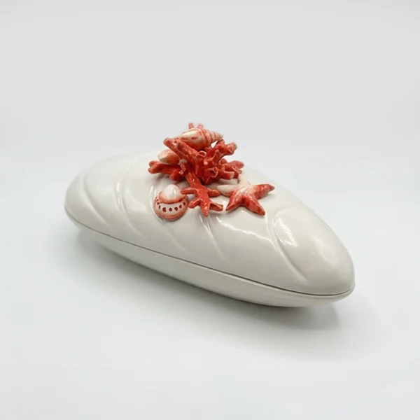 Koraal-Servies-Keramiek-Bella-Ceramics_34 copy 2 Grote mossel terrine rood koraal