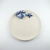 Rond bord blauw koraal
