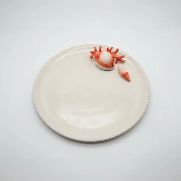 Koraal-Servies-Keramiek-Bella-Ceramics_41 copy 2 Rond bord rood koraal